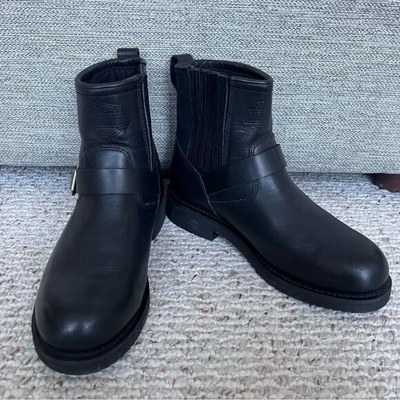 Harley-Davidson Black Leather Classic Slip On Riding Boots main image 7